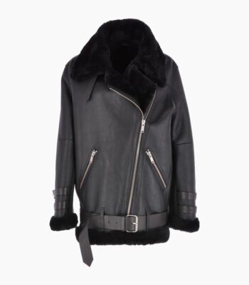 Women's Sheepskin Jacket Mid Black Fargo