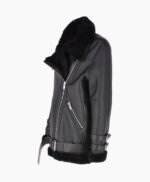 Women's Sheepskin Jacket Mid Black Fargo