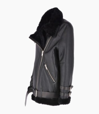 Women's Sheepskin Jacket Mid Black Fargo