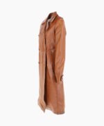 Leather Trench Coat Tan Rome
