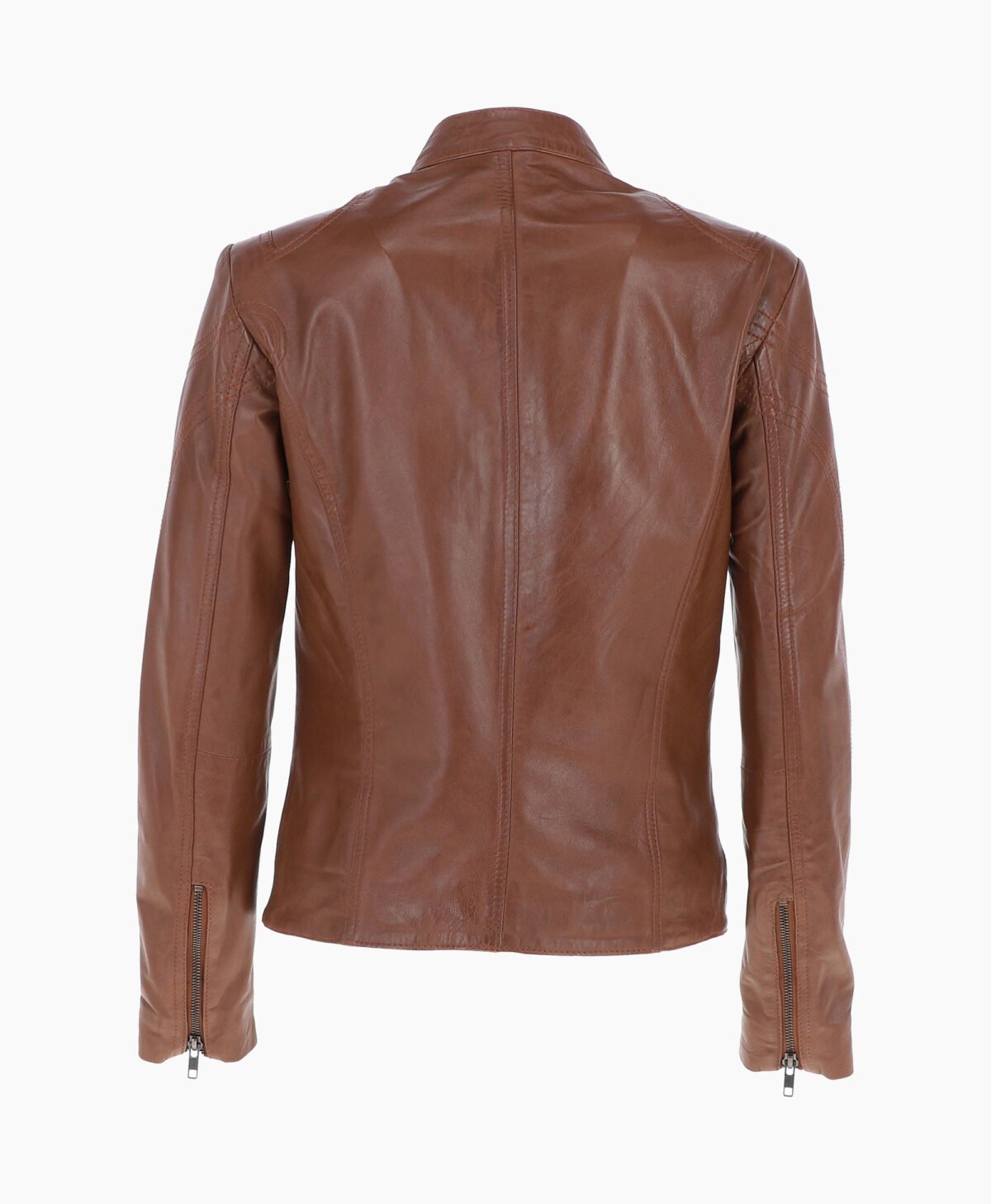 Women's Leather Biker Jacket Brown Alton Women's Leather Biker Jacket Brown Alton