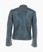 Women's Leather Biker Jacket Gray Alton