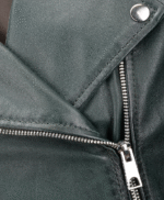 Women's Leather Biker Jacket Green Ottawa