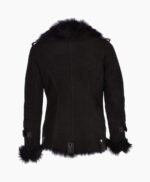 Women's Suede Sheepskin Jacket Black Vail