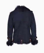 Women's Suede Sheepskin Jacket Blue Vail