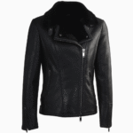 Women's Sheepskin Pilot Jacket Black Lisle