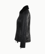 Women's Sheepskin Pilot Jacket Black Lisle