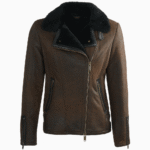 Women's Sheepskin Pilot Jacket Chocolate Lisle