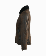 Women's Sheepskin Pilot Jacket Chocolate Lisle