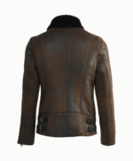 Women's Sheepskin Pilot Jacket Chocolate Lisle