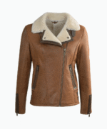 Women's Sheepskin Pilot Jacket Tan Lisle