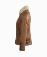 Women's Sheepskin Pilot Jacket Tan Lisle