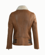 Women's Sheepskin Pilot Jacket Tan Lisle