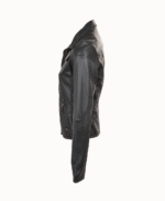 Women's Leather Biker Jacket Black Windsor