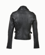 Women's Leather Biker Jacket Black Windsor