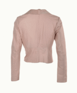 Women's Leather Biker Jacket Pink Irving