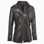Women's Leather Jacket Black Quincy