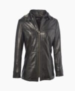 Women's Leather Jacket Black Quincy