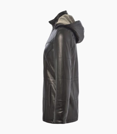 Women's Leather Jacket Black Quincy