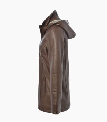 Women's Leather Jacket Brown Quincy