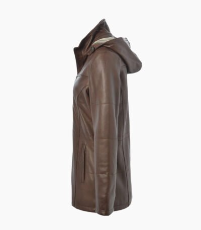 Women's Leather Jacket Brown Quincy
