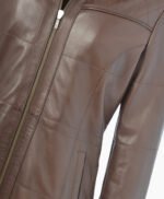 Women's Leather Jacket Brown Quincy