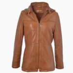 Women's Leather Jacket Tan Quincy
