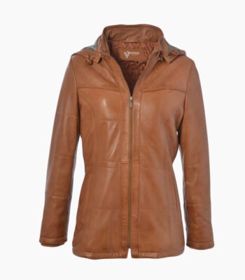 Women's Leather Jacket Tan Quincy