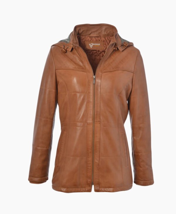 Women's Leather Jacket Tan Quincy