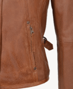 Women's Leather Jacket Tan Windsor