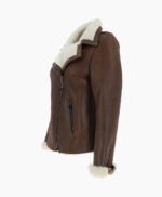 Women's Shearling Leather Jacket Brown Alexander