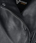 Women's Leather Biker Jacket Black Hanover
