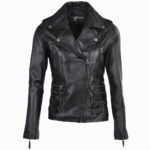 Women's Leather Jacket Black Muncie