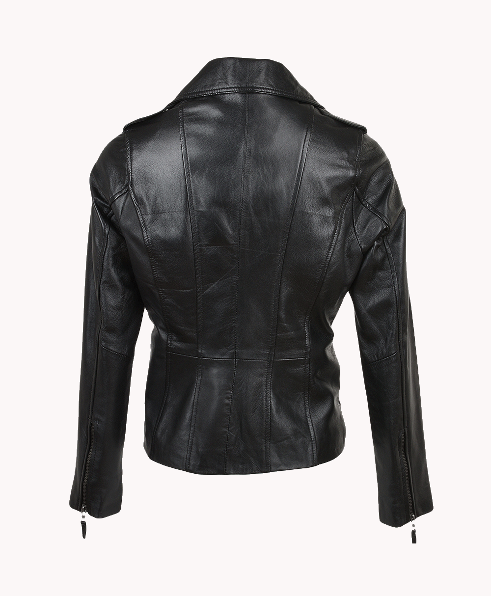 Women's Leather Jacket Black Muncie Women's Leather Jacket Black Muncie