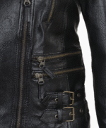 Women's Leather Jacket Black Muncie