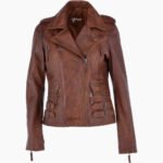 Women's Leather Jacket Tan Muncie