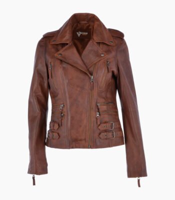 Women's Leather Jacket Tan Muncie
