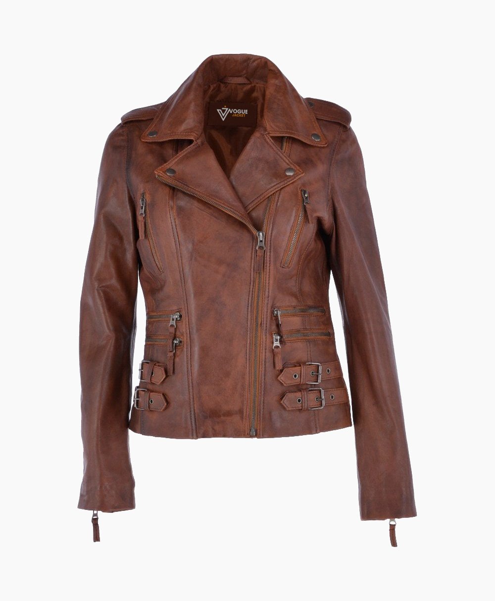 Women's Leather Jacket Tan Muncie Women's Leather Jacket Tan Muncie