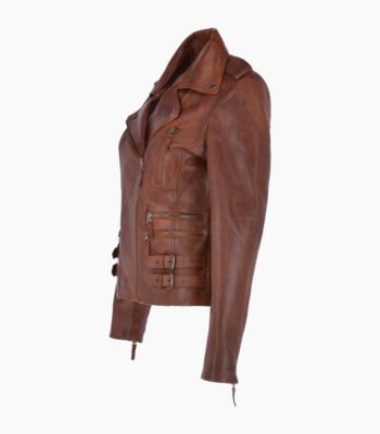Women's Leather Jacket Tan Muncie