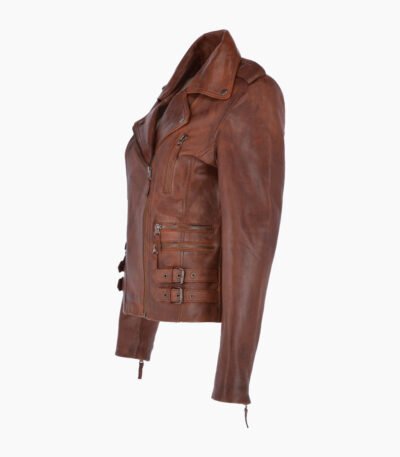 Women's Leather Jacket Tan Muncie