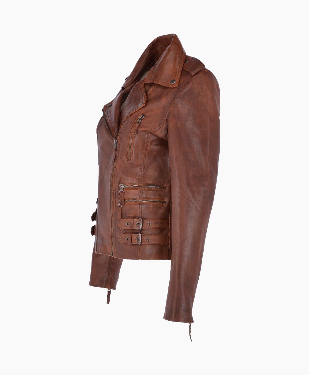 Women's Leather Jacket Tan Muncie Women's Leather Jacket Tan Muncie