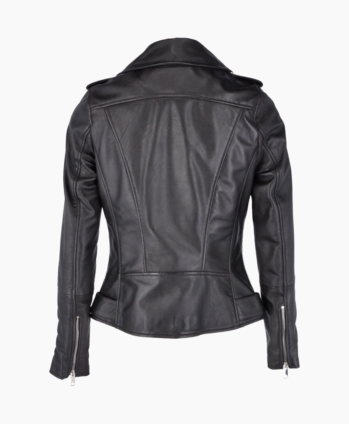 Women's Leather Biker Jacket Black Ruston Women's Leather Biker Jacket Black Ruston