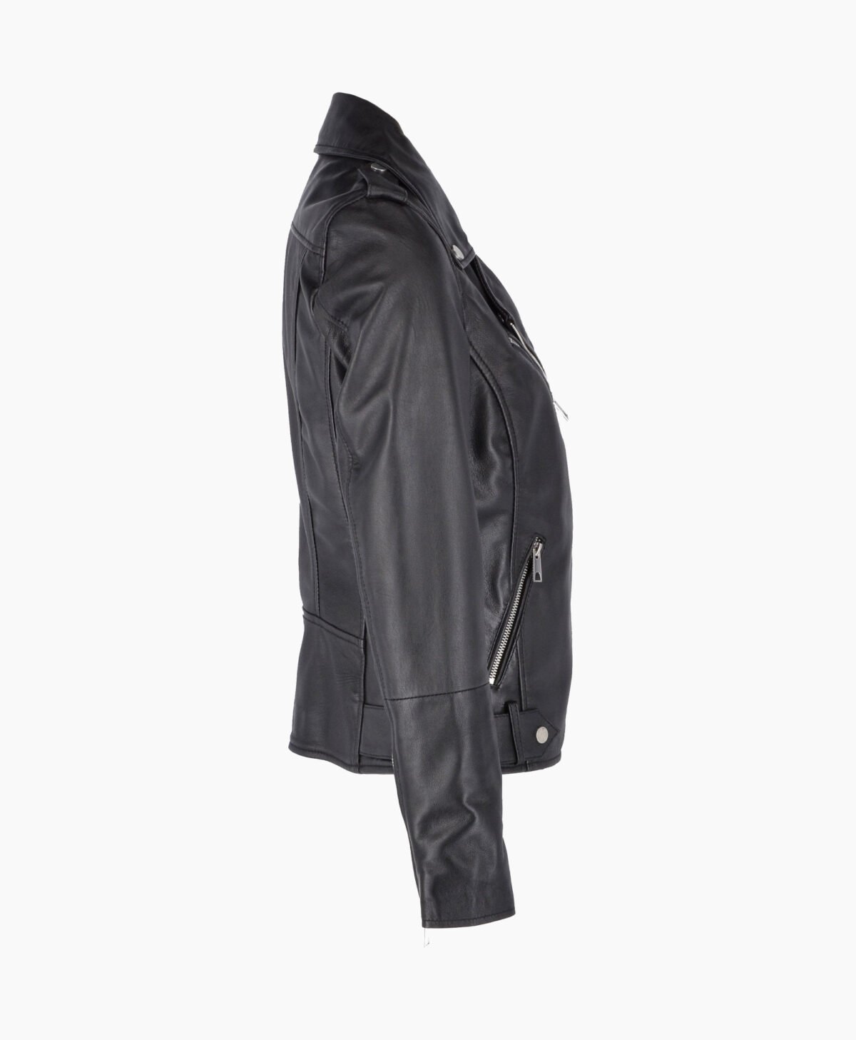 Women's Leather Biker Jacket Black Ruston Women's Leather Biker Jacket Black Ruston