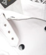 Women's Leather Biker Jacket White Newton