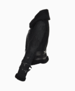 Women's Sheepskin Aviator Jacket Black Aberdeen