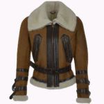 Women's Sheepskin Aviator Jacket Tan Aberdeen