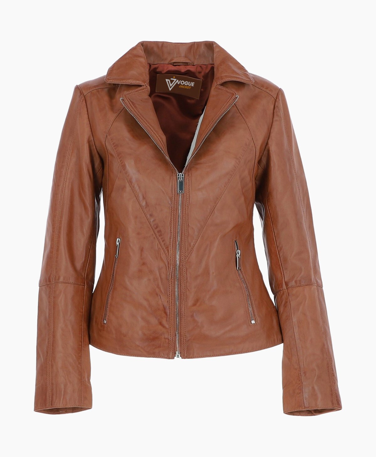 Women's Leather Biker Jacket Tan El Dorado Women's Leather Biker Jacket Tan El Dorado