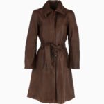 Women's Leather Coat Brown Cambridge