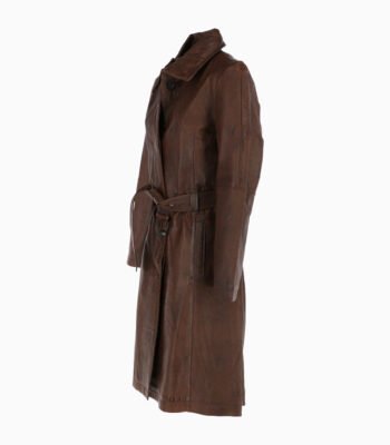 Women's Leather Coat Brown Cambridge