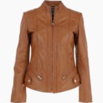 Women's Leather Jacket Tan Amesbury